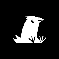 Logo de corbeau blanc - OZ&