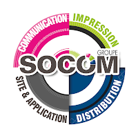 Logo de SOCOM - Agence de Communication - Imprimerie - Distribution en boîtes aux lettres