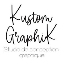 Logo d'Agence de Communication KUSTOM GRAPHIK, création de logo, flyers, bâche, montage Vidéo