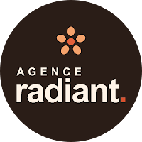 Logo d'Agence Radiant - Community Management, création site internet, Identité visuelle.