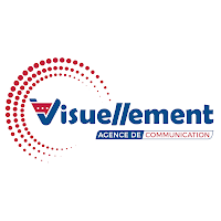 Logo de Visuellement - Agence de communication - Site internet • Photographe & Vidéaste • Conception graphique • Impression