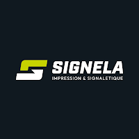 Logo de Signela.fr - L’imprimerie hybride. Locale & en ligne !