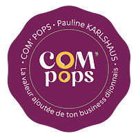 Logo de COM' POPS • Community Manager Dijon • Communication Digitale, Réseaux Sociaux & Photographie